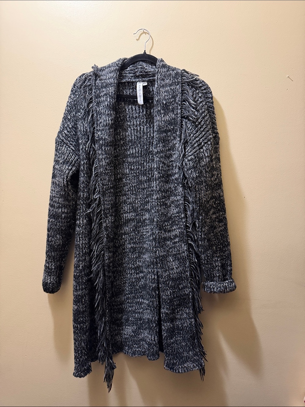 Grace & Karma Black and White Knit Cardigan